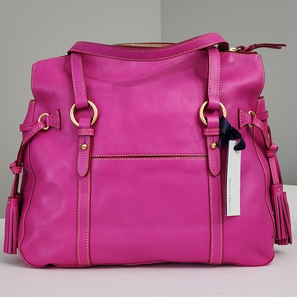 NWT RARE DOONEY & BOURKE SMITH FLORENTINE LEATHER BAG IN VIOLET PINK - Picture 5 of 12